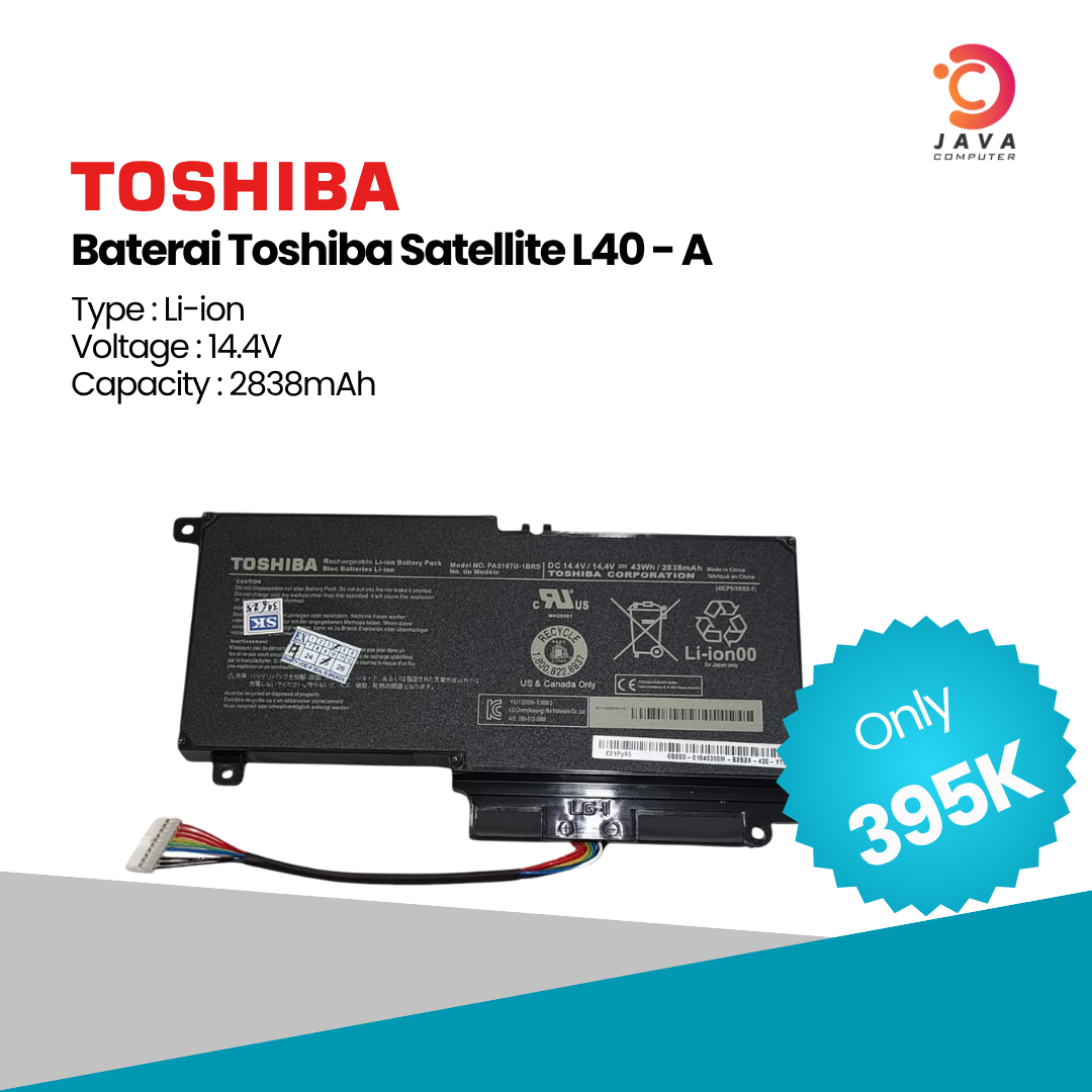 Baterai Toshiba Satellite L40