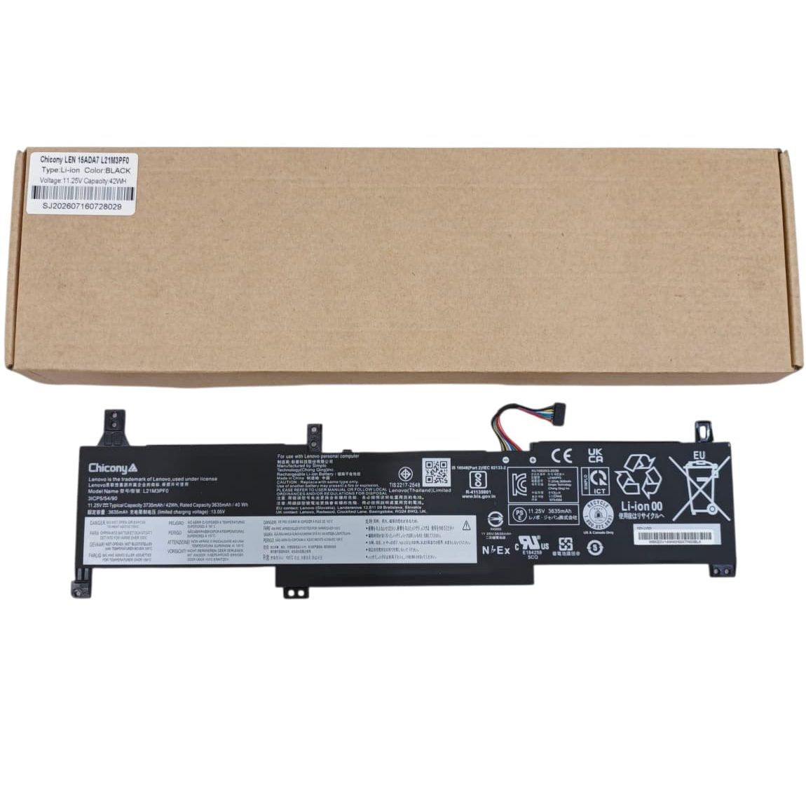Baterai Lenovo Ideapad 1 L21C3PF0 - 1