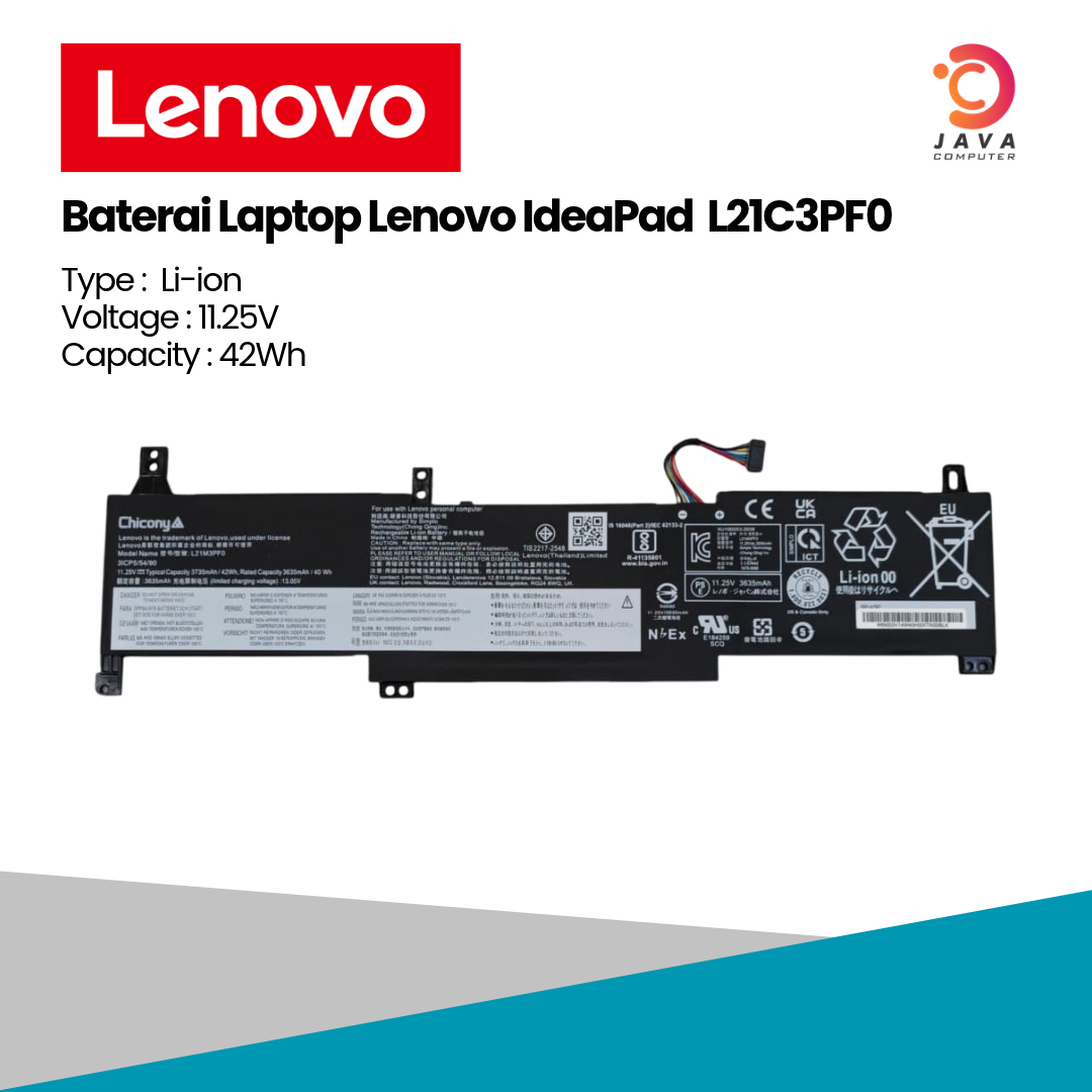 Baterai Lenovo Ideapad 1 L21C3PF0 - COVER